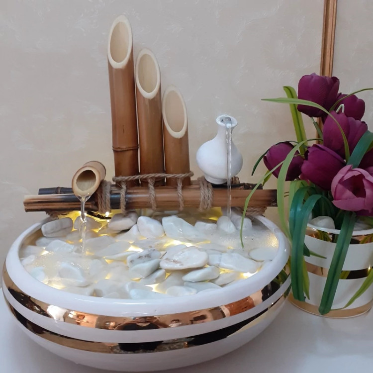 آبنما رومیزی دکوری بامبو مدل فواره