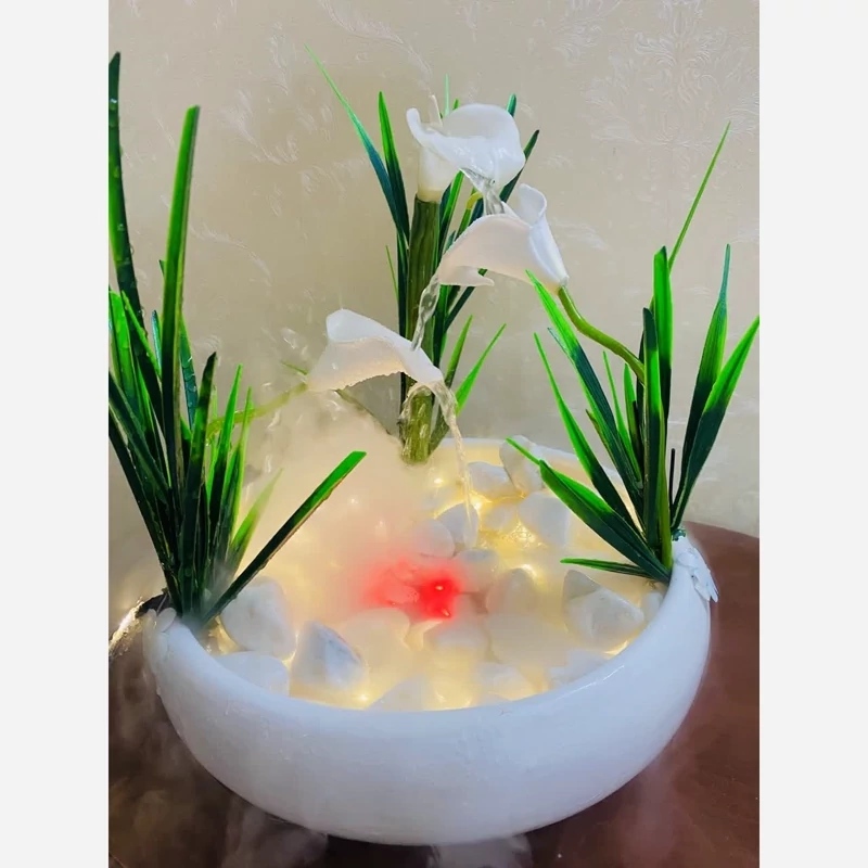 آبنما دکوری گل با مه ساز